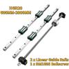 SucceBuy HGR20 2 pezzi guide lineari 1000MM/1500MM/1700MM 4 pezzi blocchi scorrevoli RM1605 vite a ricircolo di sfere con dado a sfere BF12/BK12 per router CNC fai-da-te