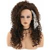 HAIRJOY Capelli sintetici Bellatrix Lestrange Parrucca da donna Parrucca da costume cosplay di carnevale con capelli ricci ondulati lunghi marrone scuro