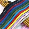 Meetee Corda in cotone intrecciata da 10/50M 5/7mm per cucito, tracolla, corda per borse, filo intrecciato, decorazioni tessili per la casa, accessori per artigianato