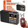 Zenwire Mini Radio FM Portatile con Altoparlante Bluetooth e Batteria, Dispositivo Audio Wireless per Cucina