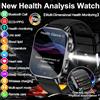 GUHUAVMI Nuovo Smartwatch di Grado Infermieristico per Uomo con ECG+PPG Accurato, Monitoraggio Acido Urico e Grasso nel Sangue, Schermo AMOLED HD da 2.0 Pollici, Funzione di Chiamata e Tracker Sportivo