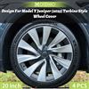 MOTENIO 4 Pezzi per Tesla Model Y Juniper 2025-2026, Coprimozzo da 20 Pollici, Design per Accessori Tesla, Sostituzione Coprimozzo, Copriruota
