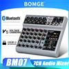 BOMGE Mixer Audio BOMGE a 7 Canali con Bluetooth USB, 5 Ingressi Mic Line, 1 Ingresso Stereo XLR Bilanciato, Uscita Jack da 6,35mm con Monitoraggio Cuffie