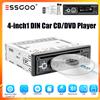 ESSGOO Autoradio 1 DIN da 4 Pollici con Lettore DVD/CD, MP3, FM, USB, AUX, Bluetooth e Vivavoce