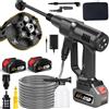 NONE Idropulitrice a batteria da 3500W 200Bar, Idropulitrice ad alta pressione con batteria Makita 18V, ugello 6 in 1, 3 livelli di pressione, pulitore portatile per auto e giardino