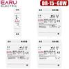 EARU Alimentatore Industriale su Guida DIN a Uscita Singola 15W 30W 45W 60W DC 5V 12V 24V, Ingresso 100-240VAC DR-15 DR-30 DR-45 DR-60