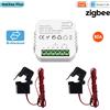 NONE Contatore di Energia Bidirezionale Intelligente ZigBee con Sensore di Corrente a Pinza da 80A, Monitoraggio Remoto dell'Energia Prodotta e Consumata tramite App, AC100V/240V, Compatibile con le App