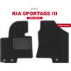 Wielganizator Tappetini anteriori in velluto per: Kia Sportage III 2010-2015 SUV, set di tappetini anteriori in grafite per il pavimento dell'auto
