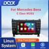 NONE Lettore DVD per auto Linux da 7 pollici, CarPlay wireless, DSP automatico, Bluetooth, unità principale stereo multimediale, schermo HD per Mercedes Benz Classe C W203