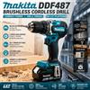 Makita Trapano Avvitatore a Batteria Originale Makita 18V LXT DDF487 Brushless ad Alta Coppia + Kit Batterie BL1860B BL1840 Utensile Professionale Consegna Rapida UE