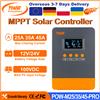 PowMr EU 25A 35A 45A Regolatore Carica Solare MPPT 12V 24V Auto 300W-1080W PV Max 60V/80V/100V 99,9% Efficienza Tracciamento Batteria LiFePO4 Litio Piombo Acido Gel LCD Multi-Protezione Camper Casa