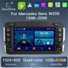 SynxDrive Autoradio 7"2 DIN con CarPlay wireless per Mercedes CLK W209 W203 W639 W168 W210 ML Vito Vaneo, lettore multimediale Android 14, schermo, unità principale, stereo