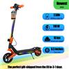 AATOTMGO Monopattino Elettrico per Bambini, Motore 110W, Pneumatico 6.5", Batteria 24V 2.5Ah, Velocità Massima 16Km/H, Autonomia 8-10Km, Colori Arancione, Rosa, Blu, Rosso, 3 Velocità con LED