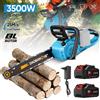 DWiusty Motosega Cordless da 3500W, 16 Pollici, Sega da Potatura Senza Spazzole, Utensile Elettrico Portatile per Lavorazione del Legno, Motosega Elettrica da Giardino per Batteria Makita