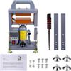 NONE Pressa Idraulica Manuale da 5 Tonnellate con Doppia Piastra Riscaldante da 600W per Estrazione Resina, Fusoliera Solida, Controller LCD Preciso, EU