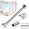 NONE Asta Telescopica Estensibile in Acciaio Inossidabile, Senza Foratura per Bagno, Armadio, Guardaroba, 105-170cm