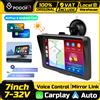 Podofo Registratore Video per Auto da 7 Pollici con CarPlay, Android Auto, Controllo Vocale, Airplay, Mirror Cast, Monitor Bluetooth Portatile e Lettore Smart