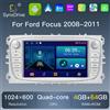 SynxDrive Autoradio 7'2 DIN Wireless CarPlay Android 14 per Ford Focus Mondeo S-Max C-Max Galaxy Kuga 2008-2011 Lettore Multimediale GPS Schermo Video 4G Wifi Unità Principale