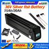 Aleaivy Batteria al Litio Silver Fish 18650 ad Alta Capacità 36V 15Ah 20Ah 25Ah con BMS Integrato e Caricabatterie 2A per E-Bike Bafang 250W 1000W