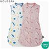HOUSBAY Sacco nanna estivo sottile per neonati, fasciatoio 2 in 1, 100% cotone, senza maniche, rosa unicorno