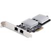 StarTech.com Startech Scheda di Rete PCIe a 2 Porte 10GbE - Interfaccia LAN per PC - Adattatore di rete - PCIe 3.0 x4 profilo basso - 10 Gigabit Ethernet x 2 - nero ST10GSPEXNDP2
