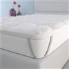 Italian Bed Linen Topper Singolo 80x195cm - TOPPER Plus Trapuntato Morbido e Traspirante 600gr/mq 4 Angoli con Cinghie Elastiche ben Saldato- Migliora il Materasso e il Comfort del Sonno