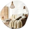Wallfluent Specchio Irregolare Grande 95,7×96,6 cm da Parete | Stile Moderno Senza Cornice | Ideale per Bagno, Camera, Soggiorno e Ingresso