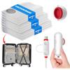 Vacbird Sacchi Sottovuoto Vestiti con Pompa Elettrica Usb, 9 Pezzi di Buste Sottovuoto (3x 40x40cm / 3x 40x50cm / 3x 40x60cm) Sacchetti Sottovuoto Vestiti Viaggio, Riutilizzabili, Salvaspazio