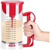 Cocoarm Miscelatore Automatico per Pastella 1200 Ml | Dosaggio Uniforme Senza Grumi Con Miscelazione Interna, Camera Trasparente In Abs Per Controllo Livello
