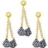 SUPERFINDINGS 3 spille smaltate a forma di dado, in lega, con micro pavé di zirconia cubica trasparente, accessori per cappelli, cappelli da baseball, ciondoli per donne e uomini, bomboniere per feste