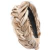 NIDONE Braid Baschetta, fascia intrecciata, fascia per capelli intrecciata dall'aspetto naturale con denti, treccia per capelli ad alta elasticità.