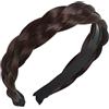 Joygoodta Fascia per capelli a treccia, fascia per capelli a treccia, larghi dall'aspetto naturale con denti, elastica per per ragazze e donne