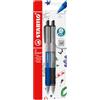 STABILO - Penna a Sfera - pointball colorful | Pack da 2, Blu/Nero