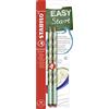 STABILO - Matita Ergonomica triangolare - EASYgraph | per Destrimani, Verde Pastel, Pack da 2, Gradazione HB