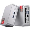 Kayoote Mini PC Desktop Processore Ryzen 3 3200U (Fino a 3,5GHz) Win 11 Pro, 8GB RAM DDR4 256GB SSD, 4K Doppio Schermo HDMI/USB3.0/WiFi 6/BT5.2/Type-C/RJ45 Ethernet per Casa, Studio, Ufficio