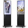 QIXZOCV Totem Pubblicitario Digitale Interattivo da 43 Pollici, Monitor Pubblicitario Touchscreen 2K UHD, Display LCD Schermo Verticale per Vetrine, Negozi, Centri Commerciali e Pubblicità