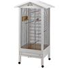Ferplast Gabbia Voliera per Uccelli HEMMY Voliera da Esterno Interno per Uccelli, Canarini, Bengalini, Cocorite, Inseparabili, in Legno, Accessori inclusi Posatoi Ruote, 84,5 x 65,5 x h 165 cm.