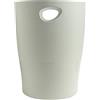 Exacompta - Ref. 45306D - Cestino gettacarte con manici ECOBIN - grande capacità 15 litri - dimensioni 26,3 x 26,3 x 33,5 cm - garanzia 1 anno - Grigio opaco