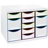 Exacompta - Rif. STORE-BOX Multi 313913D - 1 cassettone 7 cassetti sottili e 4 cassetti alti, dimensioni esterne: profondità 27 x larghezza 35,5 x altezza 27,1 cm, formato orizzontale -