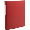 Exacompta - 54385E - 1 Raccoglitore Rigido Foderato Polipropilene - 2 Anelli Tondi 25 mm in Terza di Copertina - Dorso 40 mm - F.to Esterno 25.5x32 cm per A4 - Colore Rosso