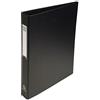 Exacompta - 51381E - 1 Raccoglitore Foderato Polipropilene - 4 Anelli Tondi 25 mm in Terza di Copertina - Dorso 40 mm - F.to Esterno 25.5x32 cm per A4 - Colore Nero