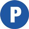 Exacompta - Ref. 67105E - 1 pannello rotondo Parcheggio privato - In polipropilene antiscivolo e resistente ai raggi UV - Diametro pannello : 30 cm - Colore : blu