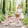 RULLY Fruit Bicicletta per Bambina 12 14 16 Pollici per Età 2-7 Anni, con Rotelle, Bicicletta con Cestino e Seggiolino per Bambola