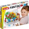 Quercetti Fantacolor Junior, Gioco Educativo Bambini 3D Bottoni Colorati | per Bambini Giochi Bambini 2 Anni con Valigetta Portatile 48 Bottoni e 16 Schede Regalo Bimba 2 Anni Made in Italy