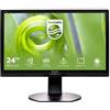 Monitor Philips 241P6E 24 Pollici 1920x1080 Full-HD USB VGA DVI HDMI Black