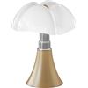 Martinelli Luce - Lampada da tavolo Pipistrello - Oro - Acciaio inox spazzolato - Designer Gae Aulenti