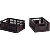 Hay - Set di 2 cestini Colour Crate - Rosso - Polipropilene riciclato - Designer Hay Studio