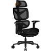 COUGAR Terminator Air, sedia da gaming universale, 120 kg, seduta in rete, schienale in rete, nero, nero