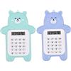 CNAFGBGG Simpatica calcolatrice tascabile a 8 cifre Calcolatrice di base stile orso per forniture scolastiche per studenti 2 pezzi..