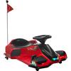 Go Kart Elettrico per Bambini 8-12 Anni Velocità 3-8 km/h per Drifting con Luci e Musica, Rosso